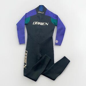 VTG O'Brien Wetsuit Pro Circuit 2mm Retro Purple / Green / Black Sz L USA Made